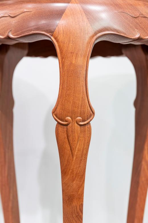 红桥红  家具严选  缅甸花梨（大果紫檀）【89 云石面 王款三足香几】 商品图4