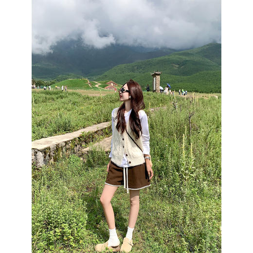 <曾小咸推荐>现货秒杀 ！微信超特价！韩系抽绳撞色边短裤 日常129.99 立减60 秒杀69.99！！ 商品图3