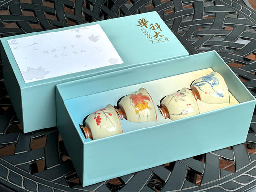 华科大四季花瓷器杯套装 商品图8