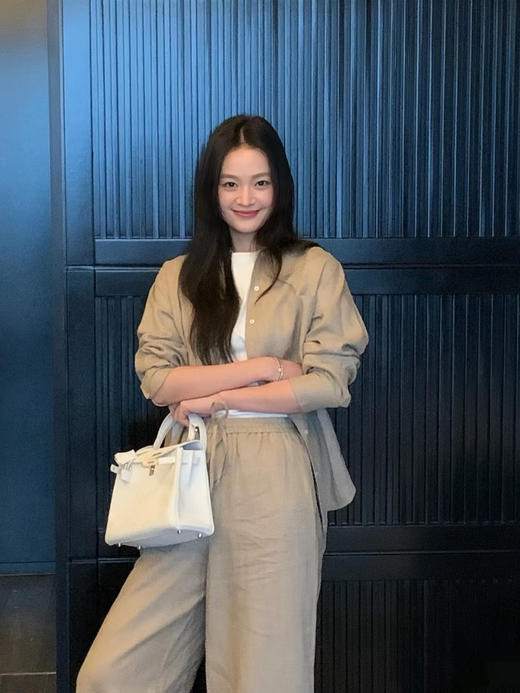 【高品质私服】【LP老钱风亚麻宽松口袋衬衫+阔腿长裤】宽松剪裁，慵懒随性，不挑身材还显瘦G1521/G1522-CC【无标出货 介意慎拍】 商品图1