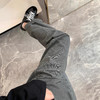 重工炒盐牛仔弯刀裤！洋气烟灰色森海棉高腰休闲长裤2025秋款！ 商品缩略图2