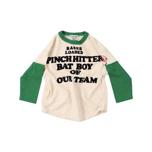 2025秋季DD日系男女儿童假两件刺绣卡通小象字母植绒拼色长袖 商品图2