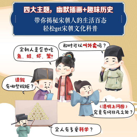 华夏风物志 宋朝人的生活图鉴 Q版宋朝历史漫画绘本 解读古人生活的市井气息 传统文化绘本 商品图2