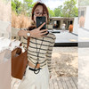 <曾小咸推荐>韩系修长袖条纹针织打底衫上衣 商品缩略图0