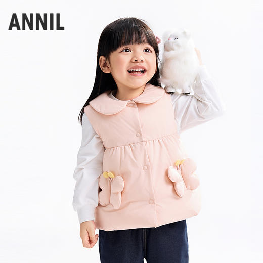 【实体店同款】女童羽绒马夹冬季新款安奈儿童装XG542073 商品图1