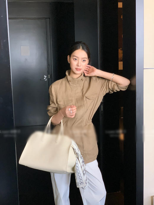 【高品质私服】【LP老钱风亚麻立领外套】微A字动态廓形，自带天然柔光肌理感！紫外线UPF50阻隔率N1542-CC【无标出货 介意慎拍】 商品图2