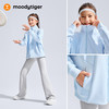 moodytiger儿童女新款休闲风长袖立领针织空气层外套53210405 商品缩略图3