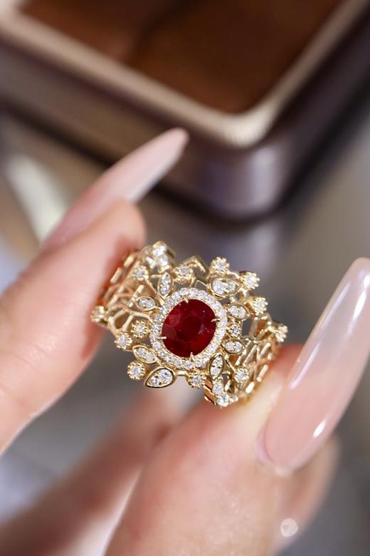 0.78ct刻面红宝石戒指 商品图0