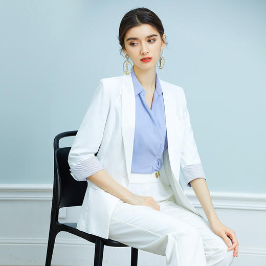 IWY/白色长袖西装长裤套装 CP955 商品图8