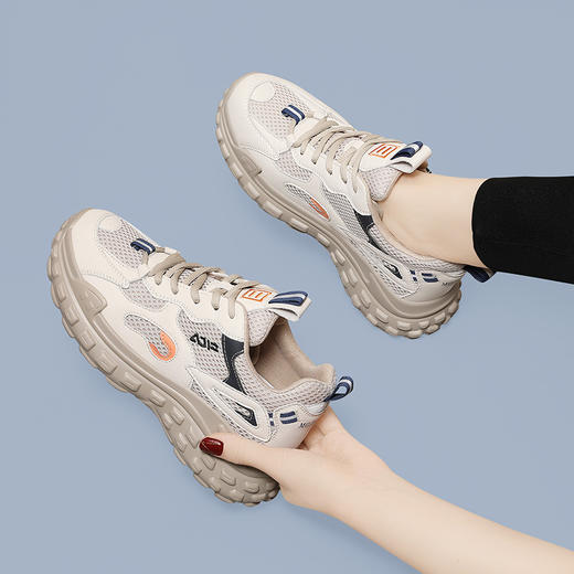 丁摩 软底老爹鞋女超轻休闲运动跑步春秋季新款女鞋薄款鞋子5ZF-11253 商品图0