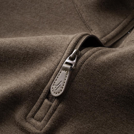 【DWP】大依优型大码男装卫衣半高领百搭宽松长袖上衣秋季新款休闲商务立领半拉链长袖卫衣T恤弹力加肥加大7A抗菌面料 商品图3