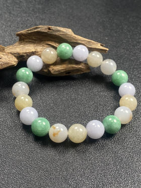 【FC0170】翡翠多彩手串 水润光泽 美观大气 完美度高