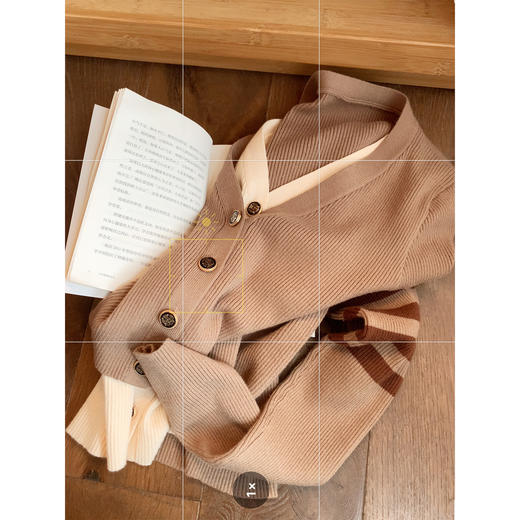 【149元任选2件】现货！卡其色韩版V领针织衫 商品图3