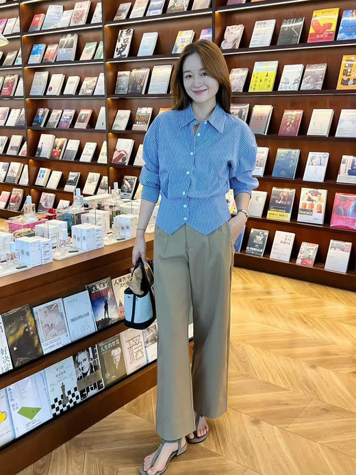 Celin * 同源面料条纹衬衫|挺括kang皱 商品图1