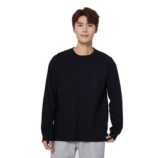 【秋季上新，男女同款】MIVECION简约纯棉长袖 230g重磅纯棉长袖，宽松版型 圆领设计，简约百搭情侣款 舒适百搭，单穿打底都可以80-190都可穿 商品图4