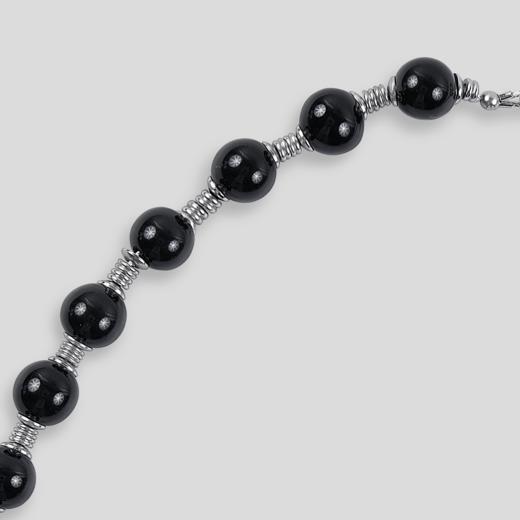 GOODBAI 916 logo异形吊坠半串珠半金属组合锁骨链 商品图2