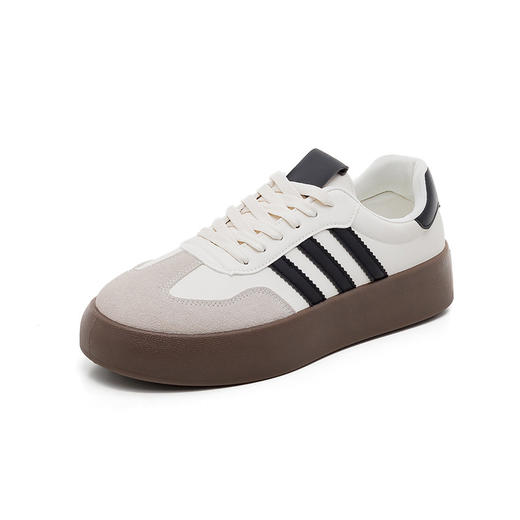 【3.5cm隐形增高】男女款厚底美式德训鞋 经典美式三杠 柔软鞋垫 舒适回弹 防滑耐磨 久穿不累脚 商品图4