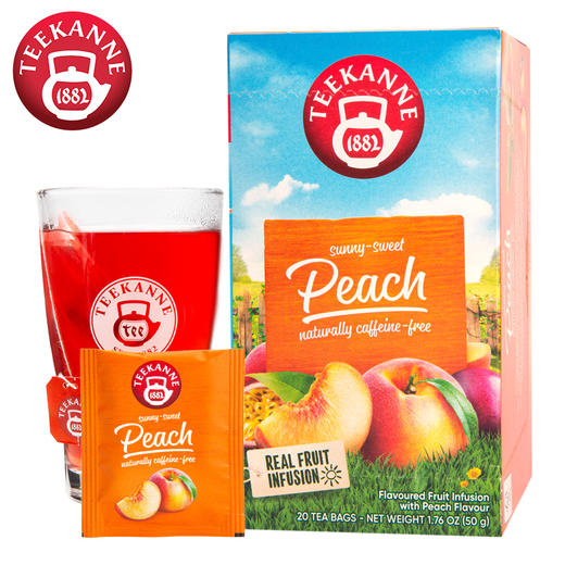 Teekanne德国进口 草莓覆盆子水果茶 地中海水蜜桃  苹果水蜜桃 意大利柠檬果茶花茶茶包冷泡茶 商品图2