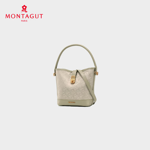 梦特娇女士时尚轻奢手提包织物水桶包印花单肩包经典斜挎包 商品图3