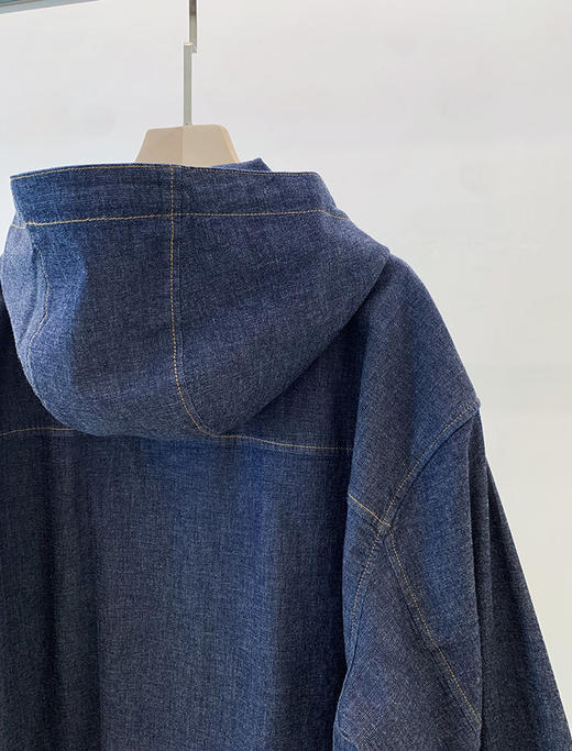 【高品质私服】【IC斜纹棉弹连帽牛仔外套】斜纹编织结构构建挺括骨架，久穿不易变形N1244-CC【无标出货 介意慎拍】 商品图11