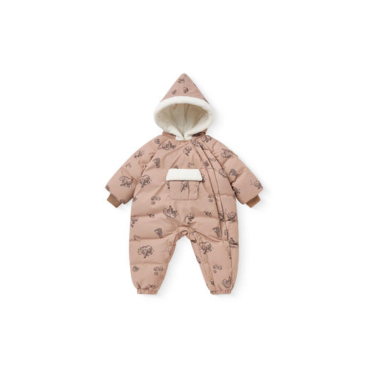 【商场同款】英氏婴儿连帽哈衣羽绒连体衣长袖冬季保暖男宝新款 商品图4