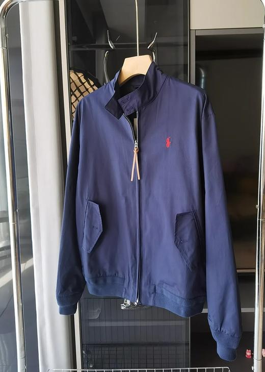 拉夫 哈灵顿夹克工装立领刺绣小马标刺绣，美式行政立领男女夹克撞色格子立领外套 商品图4