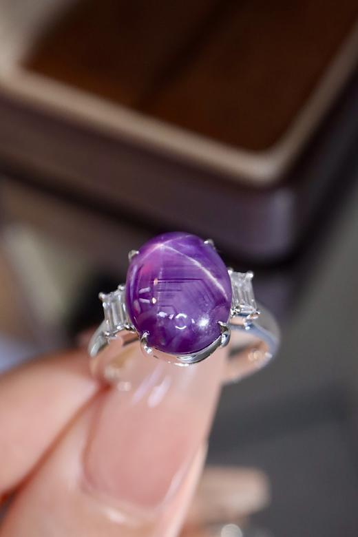 7ct星光紫蓝宝戒指 商品图3