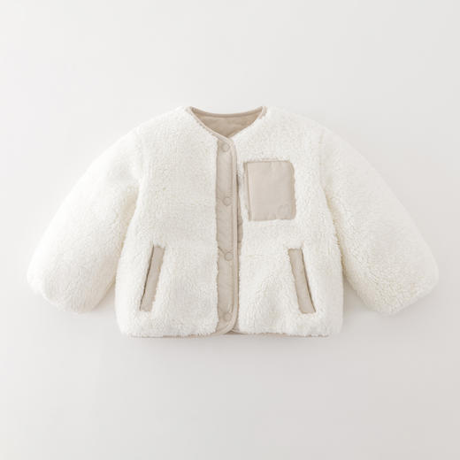 马克珍妮男女童双面穿舒棉绒外套2025年秋冬新款551780 商品图2