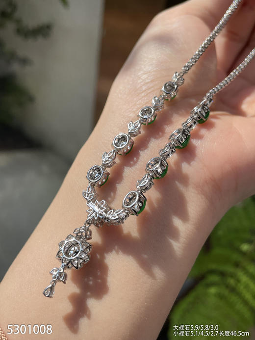 高冰种艳绿蛋面套链 75999【5301008】 商品图7