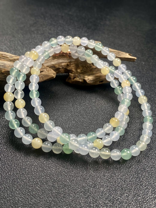 【FC0168】翡翠高冰多彩小米珠项链 水润光泽 荧光起胶 色彩丰富 商品图1