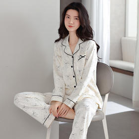 【多款】睡衣女士秋季纯棉长袖长裤两件套装简约印花休闲可出门家居服  JL-LGM8027/8029/8030/8031/8032/8033/8034/8035