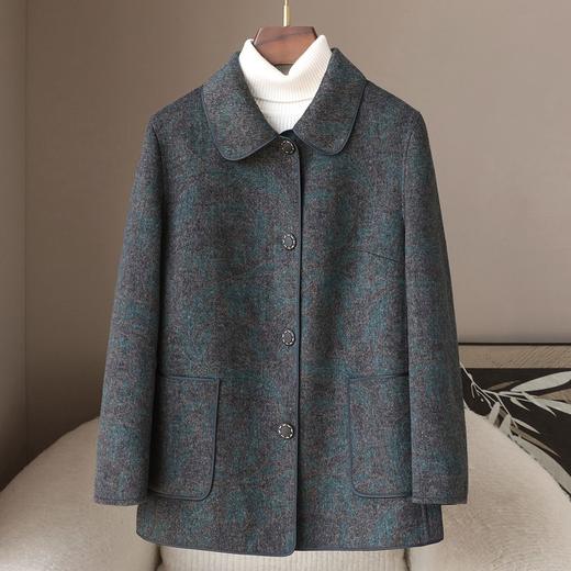 HH 25061705C羊毛双面呢大衣韩版呢子外套 商品图2
