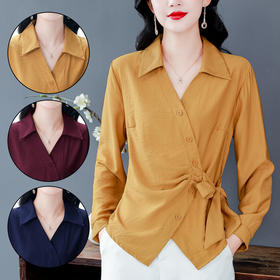 KQL 765G390遮肚子洋气打底衫别致长袖衬衣