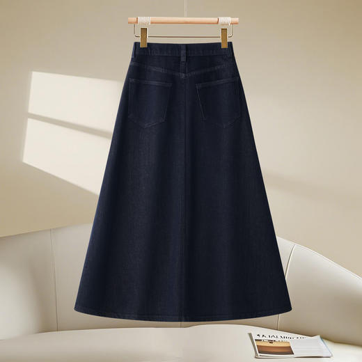 QYM F2122-Y牛仔半身裙时尚高腰A字裙 商品图1