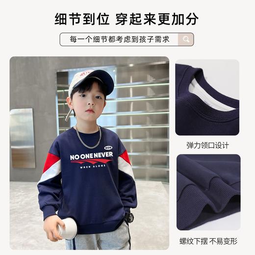 贝田2025秋季新款秋天男童卫衣春秋款儿童潮酷炸街男孩早秋装上衣 商品图4