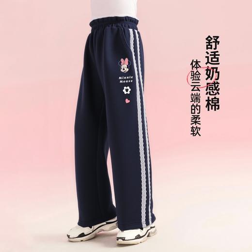 贝田女童阔腿裤秋季2025新款儿童春秋款裤子女孩运动裤直筒裤长裤 商品图0