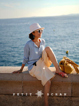 PETIT SCHAN小闪 CLO#893 A sunny autumn day 秋天的晴天 桑蚕丝亨利领刺绣针织衫亨利衫