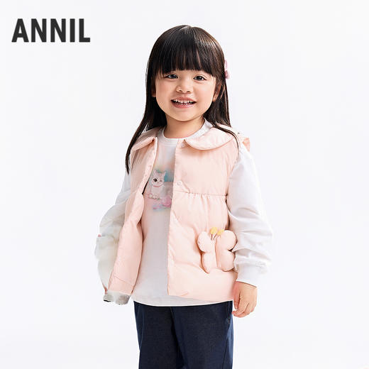 【实体店同款】女童羽绒马夹冬季新款安奈儿童装XG542073 商品图0