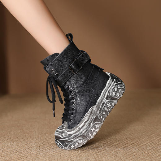 FR 85088厚底马丁靴单靴复古靴子 商品图2