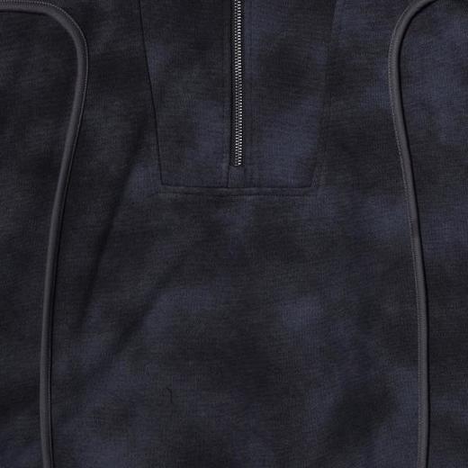 WY1037SDSA男士秋冬新款痞帅男装简约扎染解构明线半拉链立领连帽卫衣 商品图3