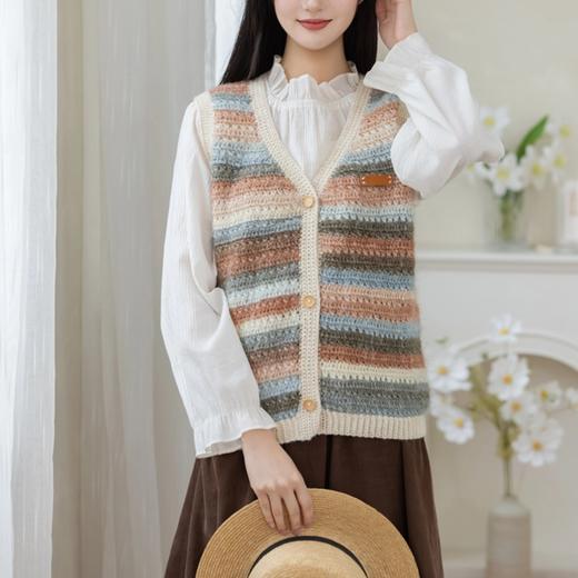 苏苏姐家叠彩亲子马甲手工diy编织钩针毛线团自制衣服材料包 商品图1