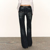 Ariseism 美式复古牛仔裤女秋季新款修身阔腿长裤子 商品缩略图2
