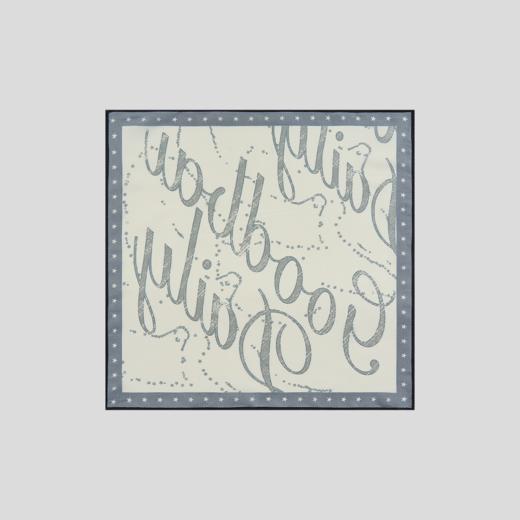 GOODBAI 做旧鸽子logo印花方巾 商品图4