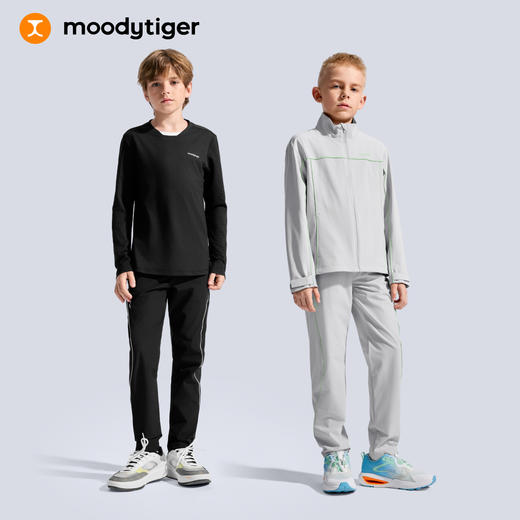 moodytiger男童梭织长裤拒水直筒休闲运动风53111302【大J】 商品图4