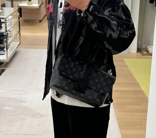 BT227-驴家可调节肩带搭扣开合 帆布拼皮革 斜挎单肩包（BT*MM）7.24直播款 商品图1