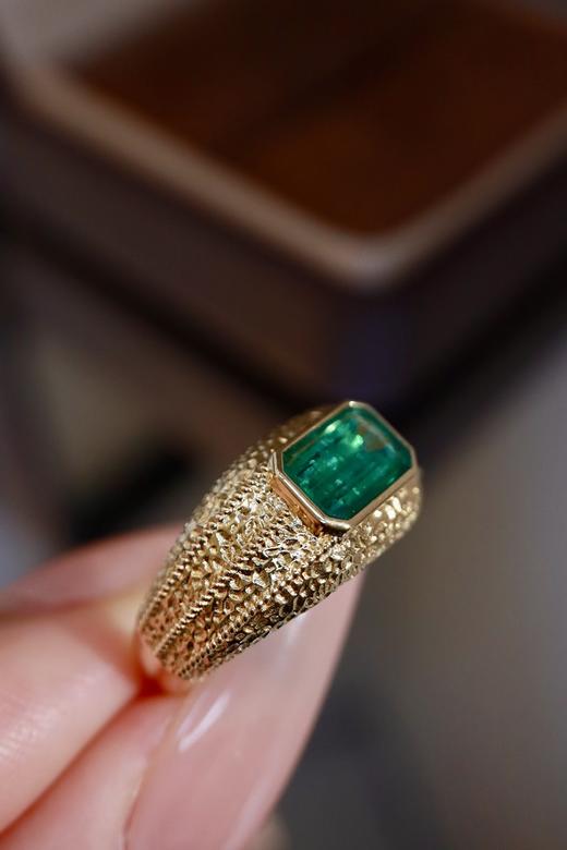 0.77ct刻面祖母绿戒指 商品图2