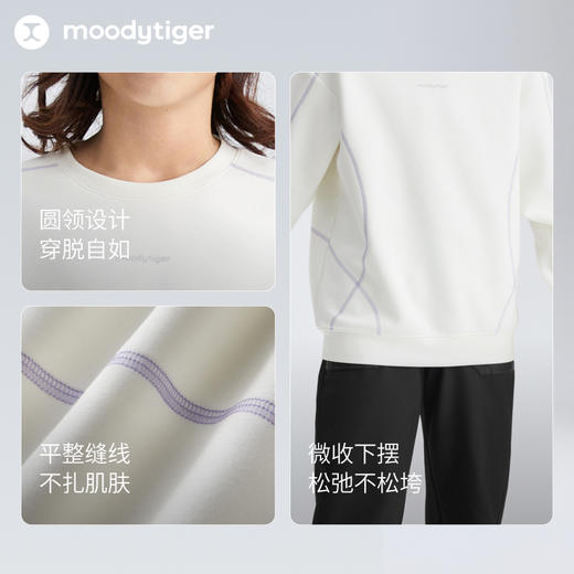 moodytiger儿童卫衣25春新款男女童运动休闲圆领长袖上衣51510307【天赋】 商品图3