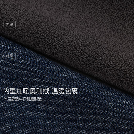 马克珍妮女童加绒保暖牛仔弯刀裤2025年秋冬新款551389 商品图3