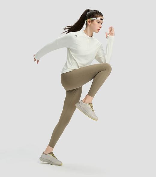 点此购买 迪桑特训练运动女士RunningF360半拉链长袖衫 bk 329142 商品图8