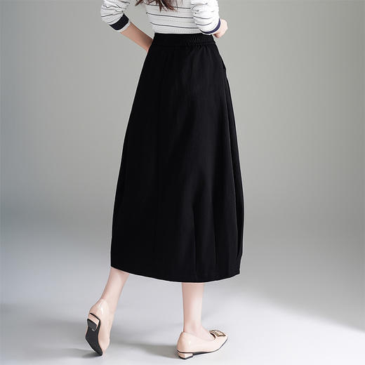 QYM 6327-Y花苞休闲裙半身裙气质中长款A字裙 商品图2